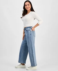 Dkny Jeans Petite Claremont Modern High-Rise Wide-Leg
