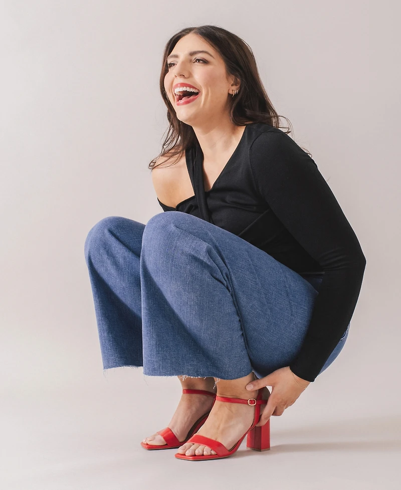 Journee Collection Women's Tivona Square Toe Block Heel Dress Sandals