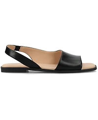 Journee Collection Women's Brinsley Slingback D'Orsay Flat Sandals