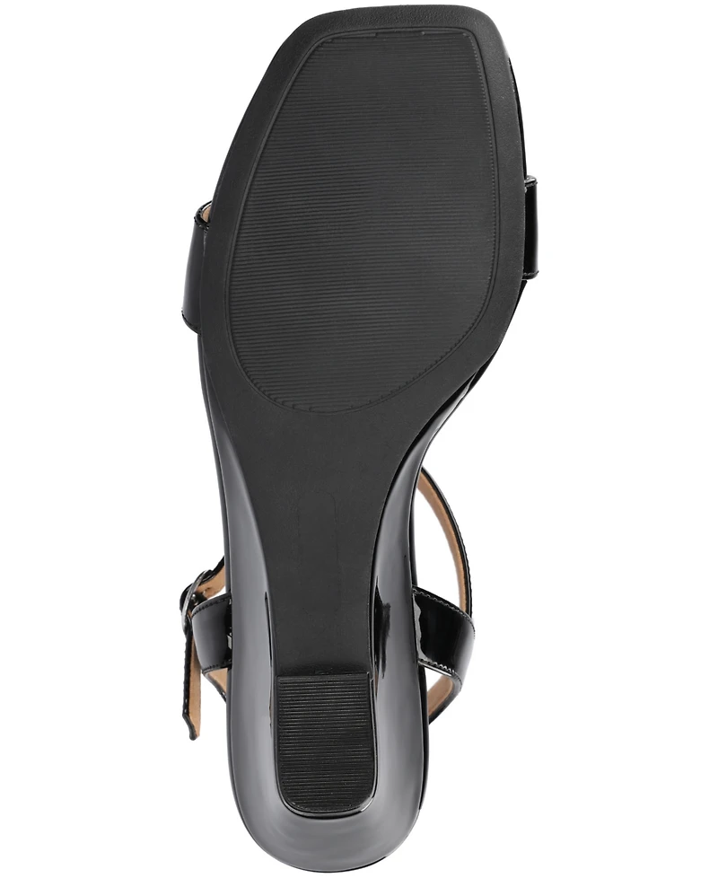 Journee Collection Women's Clayr Ankle Strap Wedge Sandals
