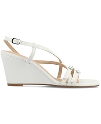 Journee Collection Women's Clinne Strappy Wedge Sandals