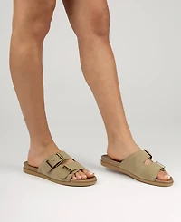 Journee Collection Women's Cosette Double Strap Flat Sandals