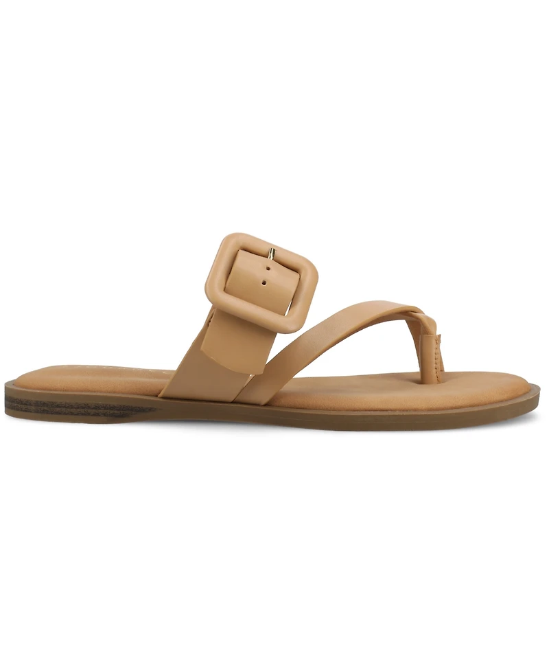 Journee Collection Women's Layra Strappy Buckle Flat Sandals
