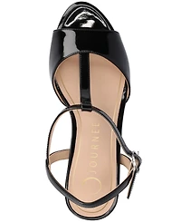 Journee Collection Women's Nalie T-Strap Platform Dress Sandals