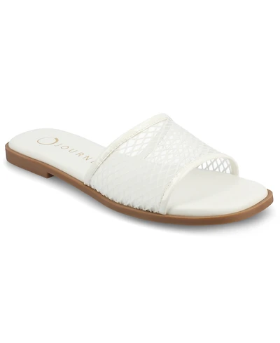 Journee Collection Women's Breckley Mesh Slide Flat Sandals