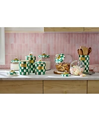 Mackenzie-Childs Emerald Check Small Canister