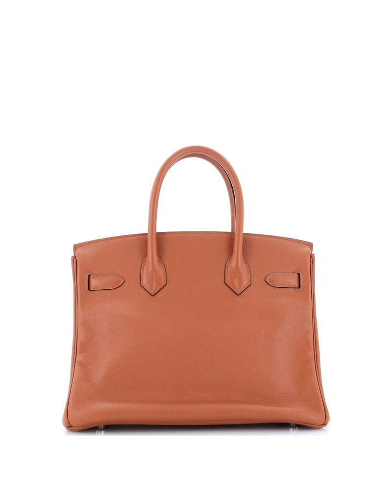 Pre-Owned HERMES Birkin 30 Handbag Brown Novillo with Palladium Hardware