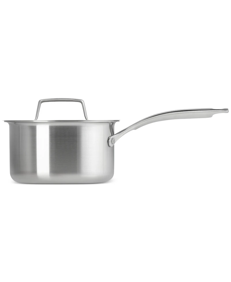 Le Creuset Essential Stainless Steel Round Saucepan with Lid, 2 Qt.
