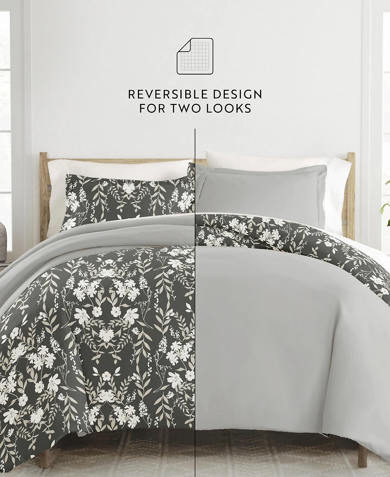 ienjoy Home Utra Soft Reversible 3-Pc. Duvet Cover Set, Full/Queen