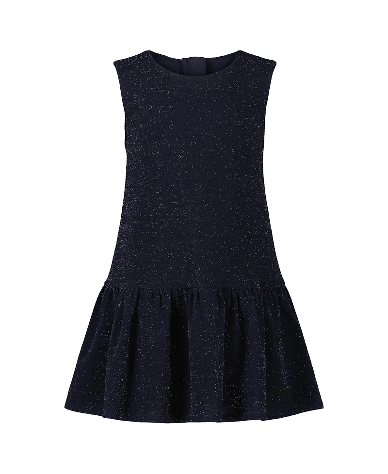 Blueberi Boulevard Toddler and Little Girls Drop Waist Sleeveless Peplum Hem Dress