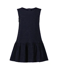 Blueberi Boulevard Toddler and Little Girls Drop Waist Sleeveless Peplum Hem Dress