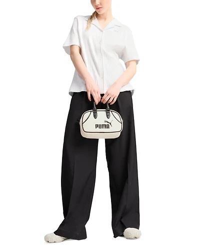 Puma Women's Wardrobe Essential Short-Sleeve Pointelle Shirt