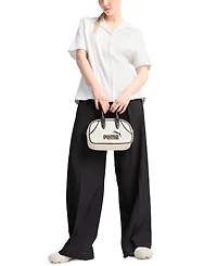 Puma Women's Wardrobe Essential Short-Sleeve Pointelle Shirt