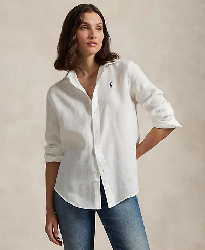 Polo Ralph Lauren Women's Classic-Fit 100% Linen Shirt