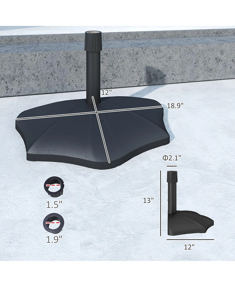Outsunny Patio Umbrella Base lbs Umbrella Sd for 1.5"/1.9