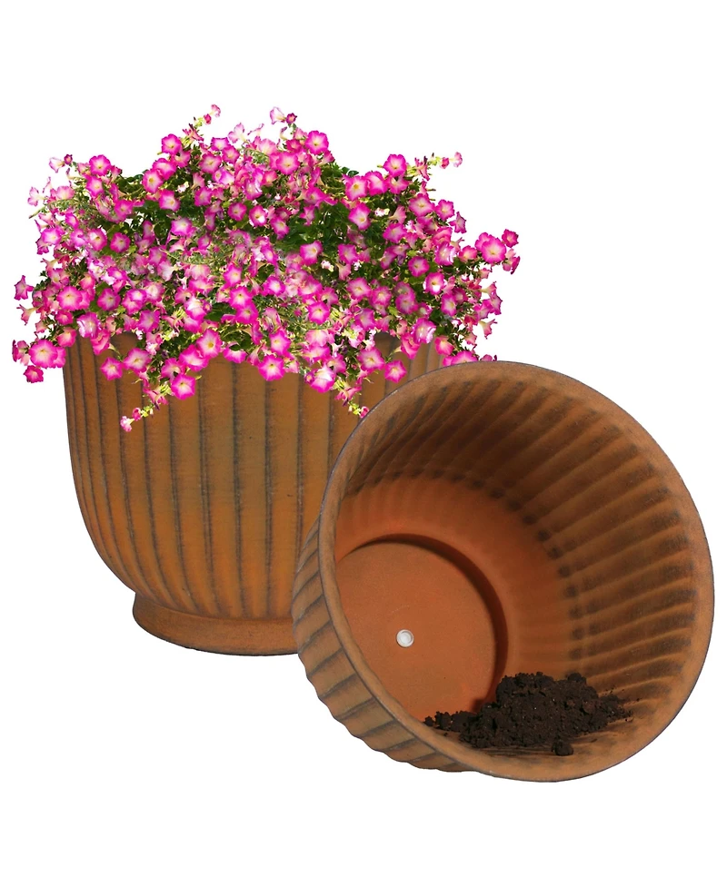 Carlotta Metal Indoor or Outdoor Planter with Drainage Hole - 14.75 in