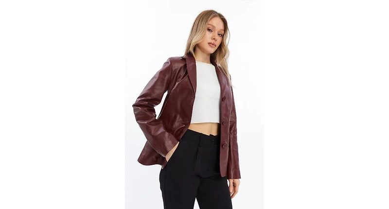 Furniq Uk Women's Genuine Leather Jacket