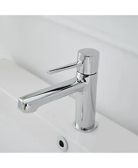 Single Handle Single Hole Modern Bathroom Faucet Bathroom Drip-Free Vanity Sink Faucet in Polished Chrome
