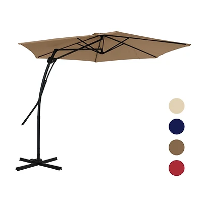 10 Ft. Outdoor Patio Cantilever Umbrella with Stand