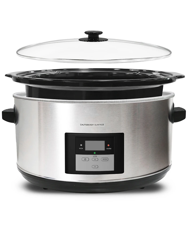 Elite Cuisine 8.5 Quart Stainless Steel Digital Slow Cooker