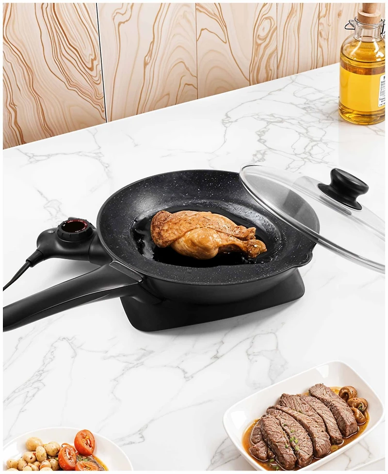 Elite Cuisine 10.5" Electric Skillet with Handle