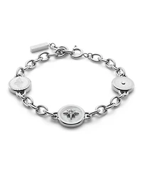 Olivia Burton Signature Charms Silver Tone Bracelet
