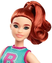Barbie Fashionistas Doll 232 in Jersey Top and Pleated Purple Skirt, Red Hair