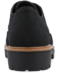 Journee Collection Women's Claudiya Oxford Lug Sole Loafers