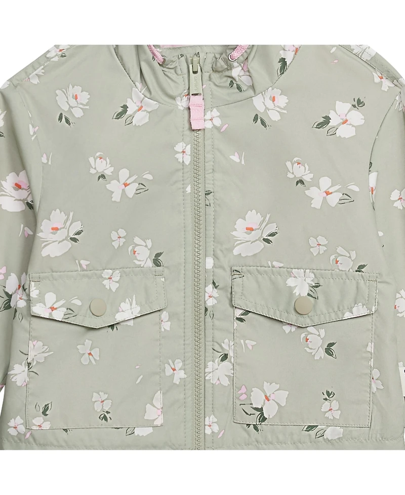 Carter s Girl Light Weight Floral Printed Windbreaker