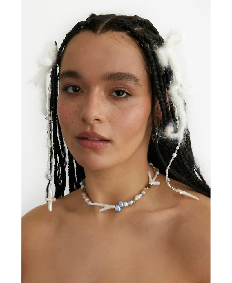 Irregular Shape Multicolor Pearl Necklace 15