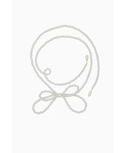 Pearl Bow Wrap Necklace
