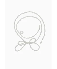 Pearl Bow Wrap Necklace