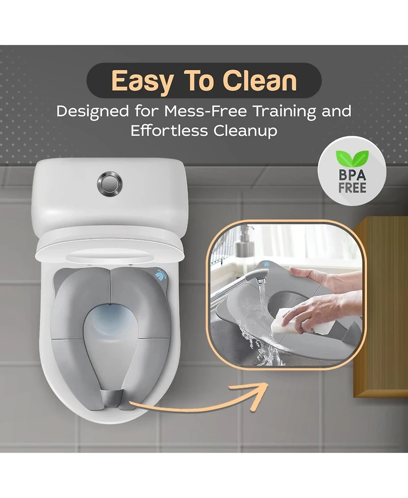 Baby Proof Me | Folding Travel Toilet Seat Trainer (White)
