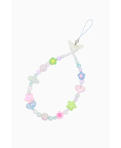 Multicolor Various Shape Beads Phone Strap 8.0″