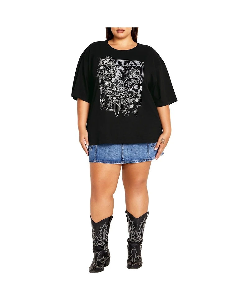 Plus Size Oversized Angels Tee