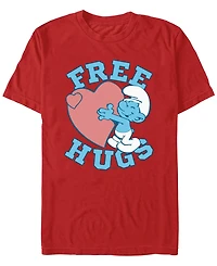 Fifth Sun Men's Smurf's Free Hugs Short Sleeve T-Shirt