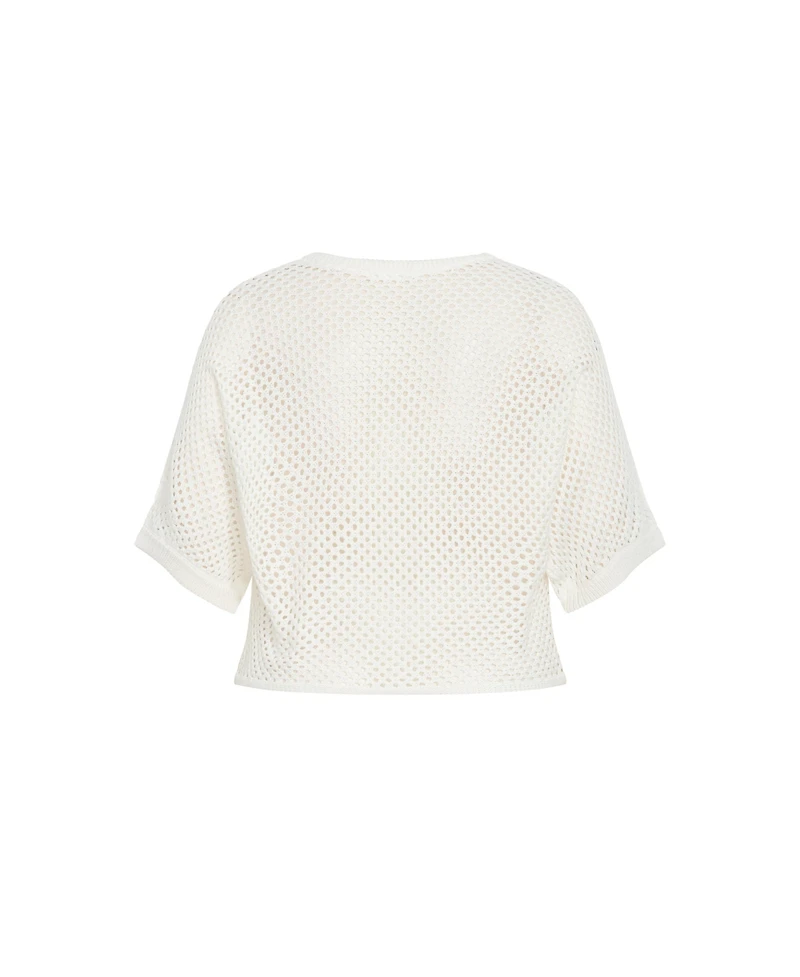 Plus Crochet Knit Top
