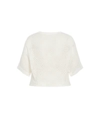 Plus Crochet Knit Top