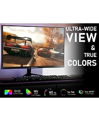 XGaming 27-inch Gaming Monitor with Speaker,Qhd 1440p Monitor, 165Hz 98% sRGB, 1ms, FreeSync, Dual Hdmi&DisplayPort, Led Rainbow Light, Frameless Ips