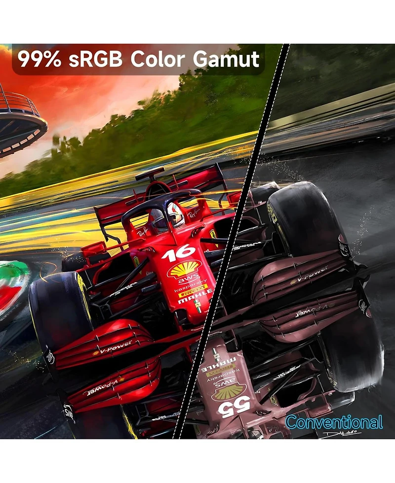 XGaming 27 inch Gaming Monitor, Qhd 2560 1440p, 144Hz/165Hz 99% sRGB, Frameless Ips Screen, 1ms, FreeSync, Hdmi DisplayPort, Monitor with Built-in Spe