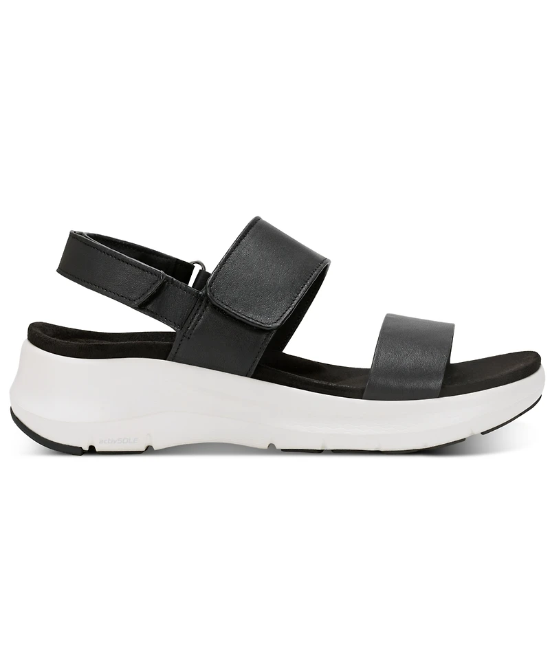 Rockport Women's Qwera Open Toe Strappy Casual Wedge Sandals