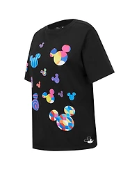 Freeze Max Women's Black Icons Expression Boyfriend T-Shirt