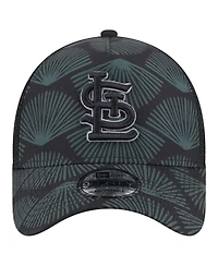 New Era Men's Black St. Louis Cardinals 9FORTY A-Frame Trucker Adjustable Hat