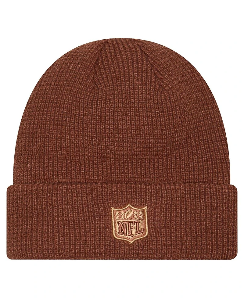 New Era Men's Brown Jacksonville Jaguars Tiramasu Waffle Cuffed Knit Hat