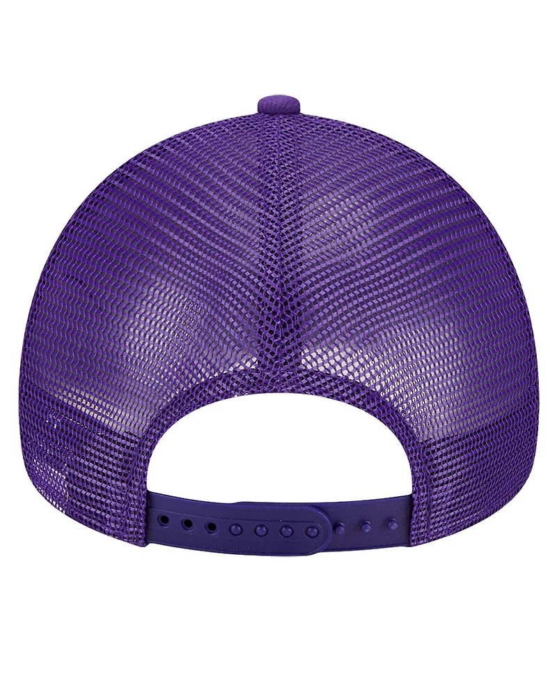 New Era Men's Purple/Gold Los Angeles Lakers Tip Off A-Frame Trucker 9FORTY Adjustable Hat