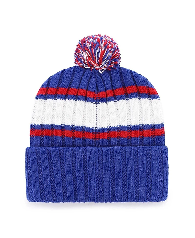 '47 Brand Men's Royal Chicago Cubs Plateau Cuffed Knit Hat with Pom