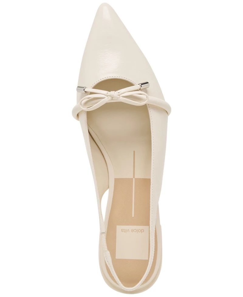Dolce Vita Women's Payge Bow Pointed-Toe Slingback Flats