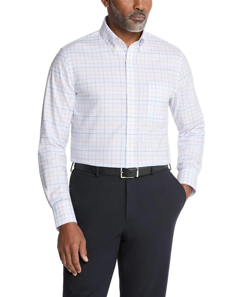 Tommy Hilfiger Men's Flex Wrinkle Free Stretch Pinpoint Dress Shirt