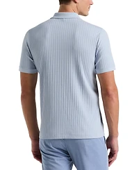 Perry Ellis Men's Slim-Fit Ribbed-Knit 1/4-Zip Polo Shirt