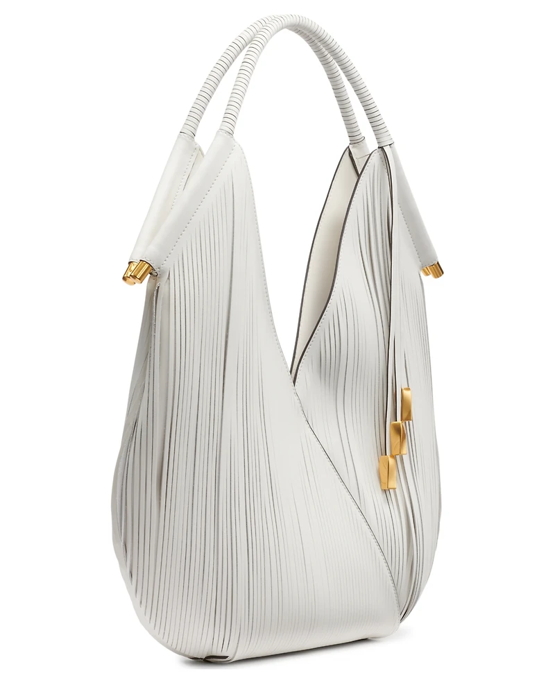 Donna Karan New York Baldwin Large Laser-cut Shoulder with Leather Wrapped Rounded Handle